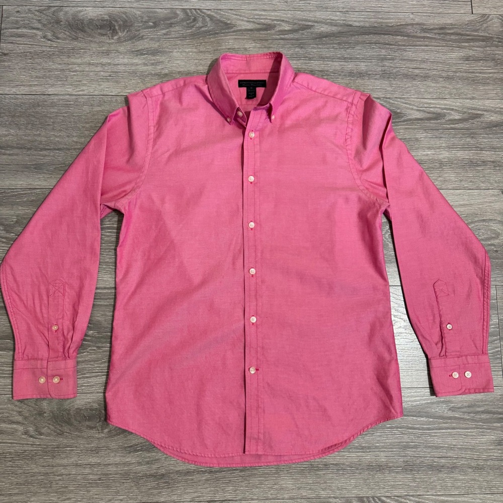 Express Design Studio Men's Pink Oxford Button‎ Down Shirt Modern Fit Size M